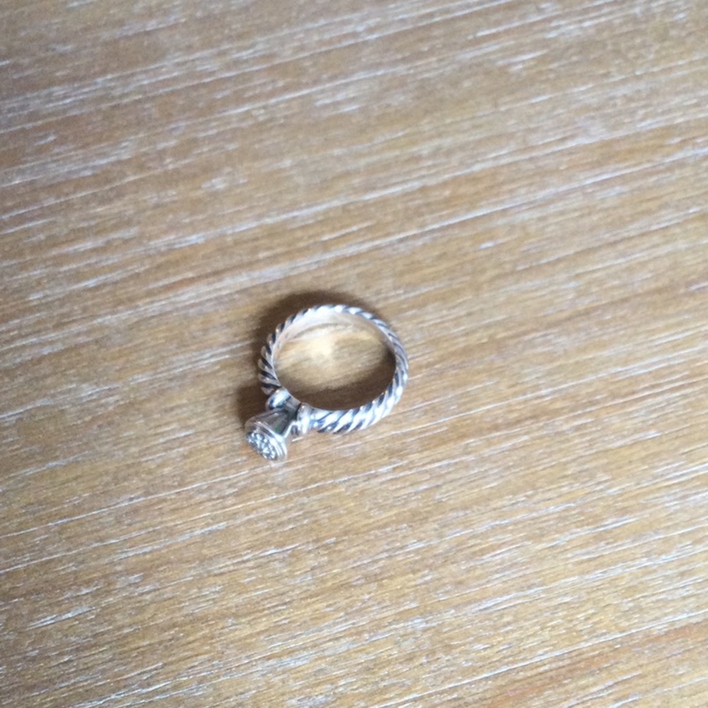 David Yurman Diamond pave stackable ring